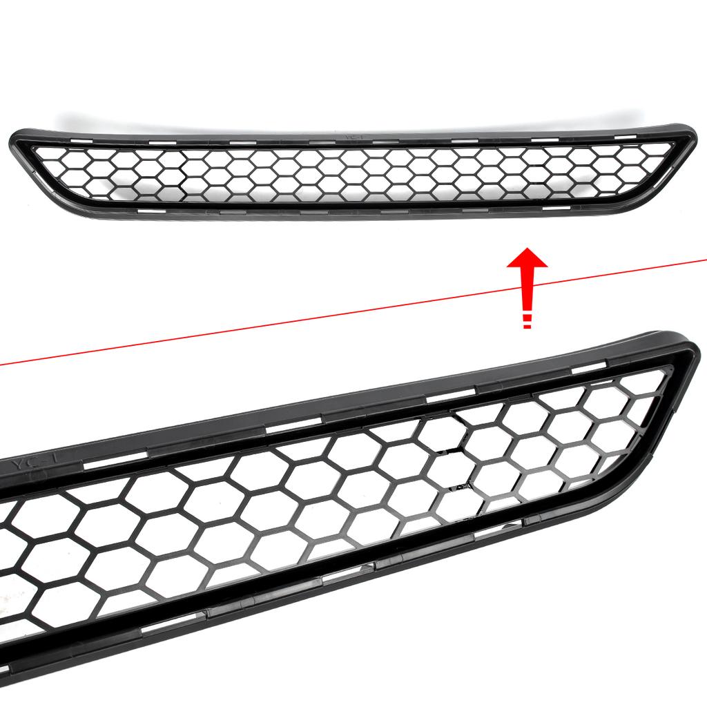 For Ford Fiesta 2013-2017 Gloss Black Honeycomb Front Bumper Lower Grille Grill
