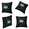 Video Game Geometry Dash Square Pillowcase Cushion Cover Pillow Case Throw Pillow Cover for Home Bedroom Car
