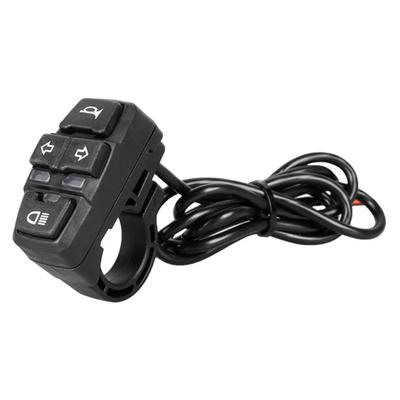 3-In-1 E-bike Headlight Turn Light Horn Switch Electric Scooter Handlebar Lamp Horn Turning Light