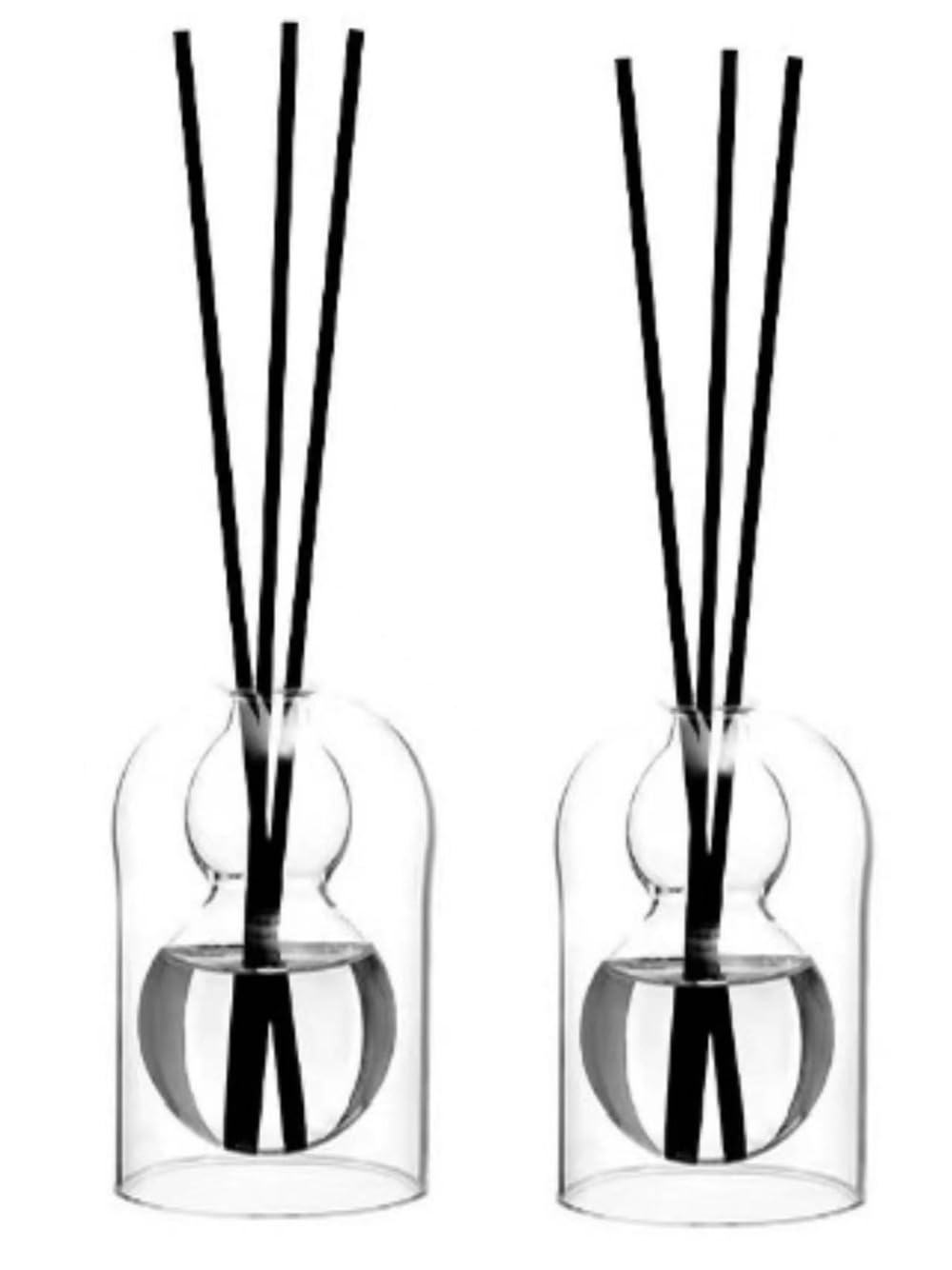 

Пустые стеклянные флаконы Farigrut для эфирных масел с 16 черными ротанговыми палочками Transparent color 3