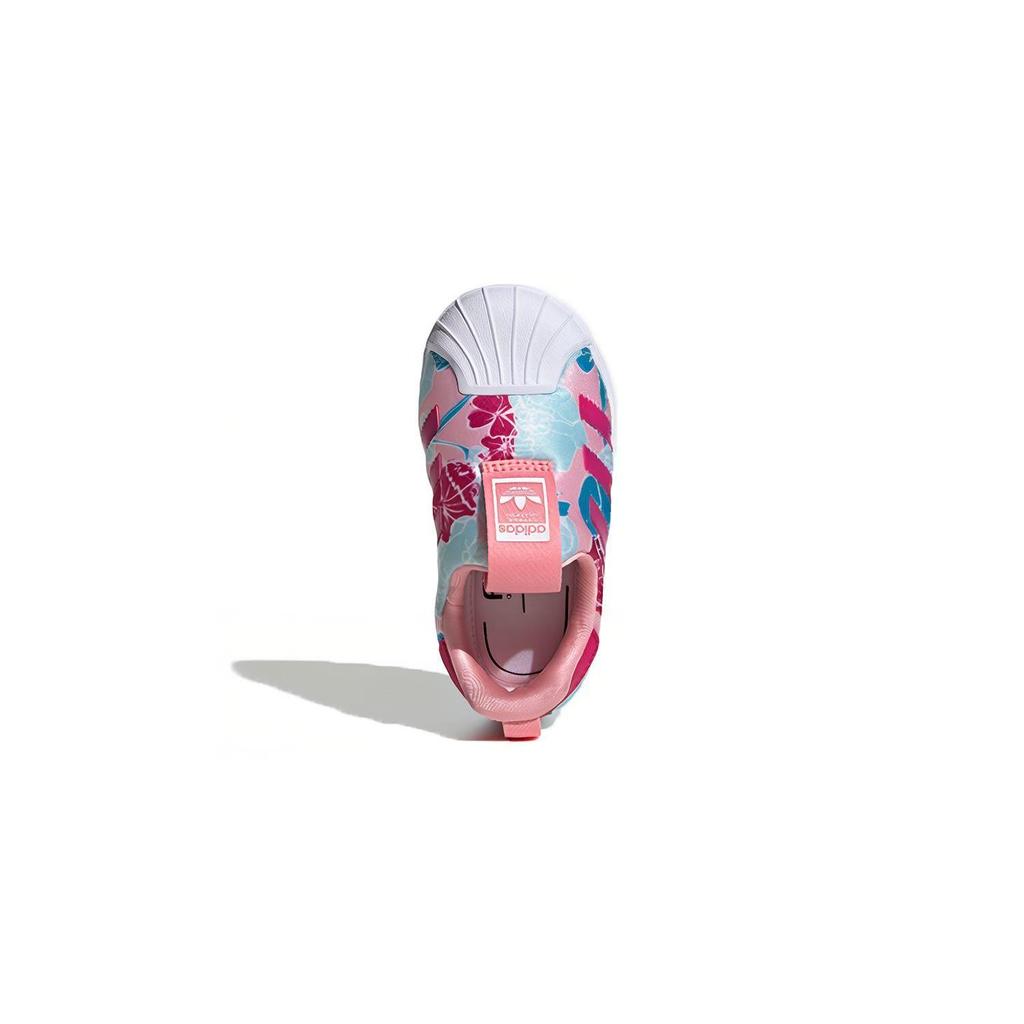 adidas Originals SUPERSTAR 360 Breathable Low Top Skateboard Shoes Pink Blue White Infant And Toddler EF6641