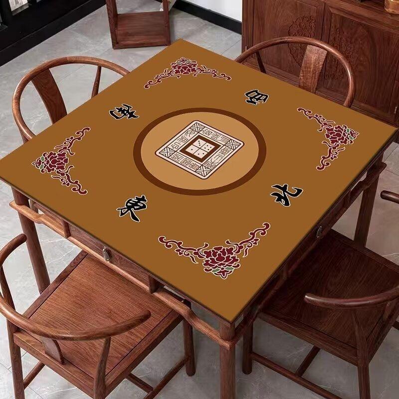 New Chinese Mahjong Table Mat, Household Silent Silent Mat, Dirt-Resistant And Easy To Take Care Of Countertop, Crystal Velvet Playing Card Table Mat