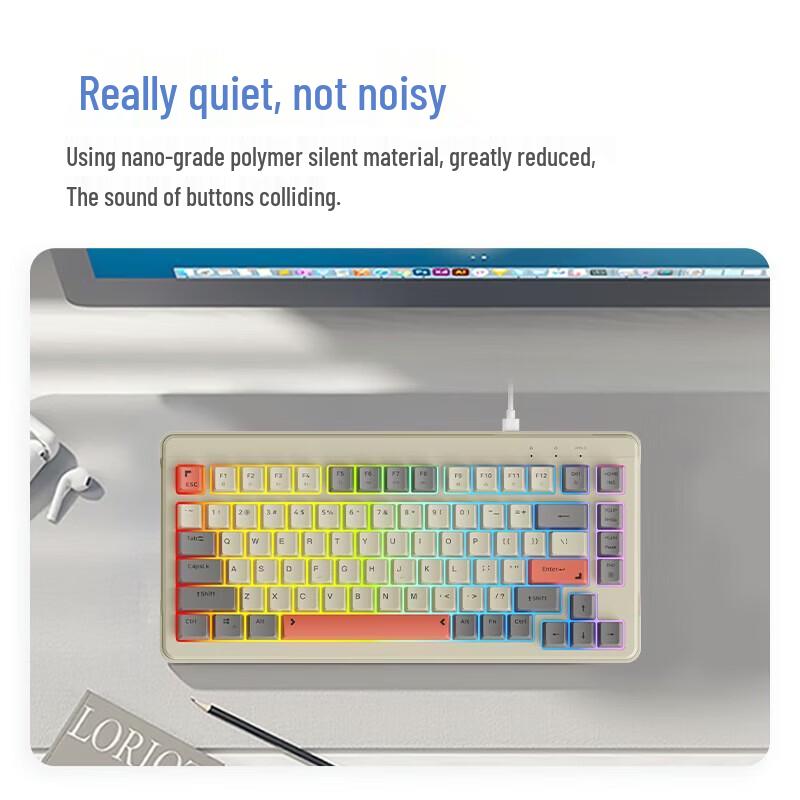 Lenovo K2-82 Wired Silent 82-Key Keyboard