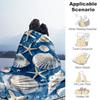 1PC shell starfishOutdoor Flannel Blanket - Soft Plush Decor for Picnics, camping, Bedroom,All-Season Cozy Gift for Christmas, Lightweight 1343A