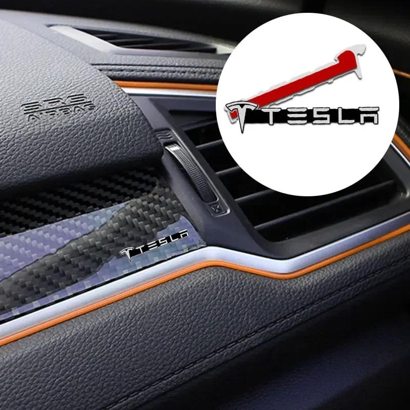 Car Sticker 2025 New Tesla 3D Car audio decorate 3D Aluminum Badge Emblem Sticker Accessories For Tesla Model 3 Model X S 2016-