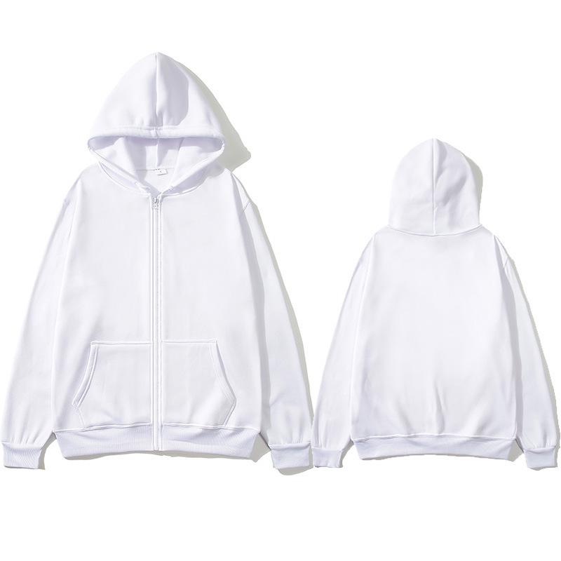 Unisex Hooded Fleece Zip-Up Jacket: European & American Style Casual Sportswear for Autumn/Winter - Available In 15 Colors