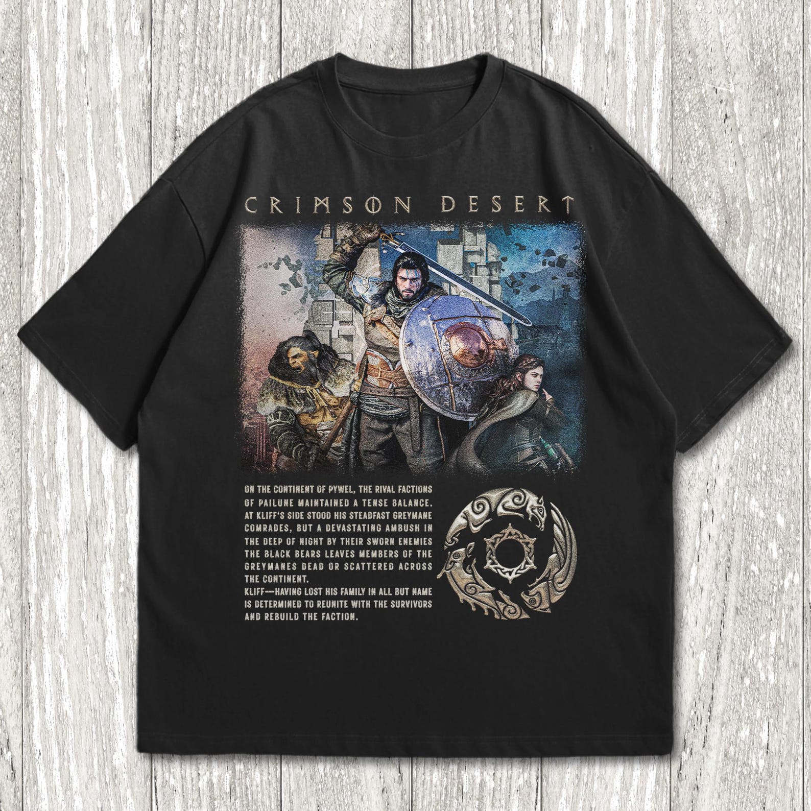 Crimson DeserT-Shirt, Macduff T-Shirt, RPG Game Tee, Pywel, Video Game Shirt S