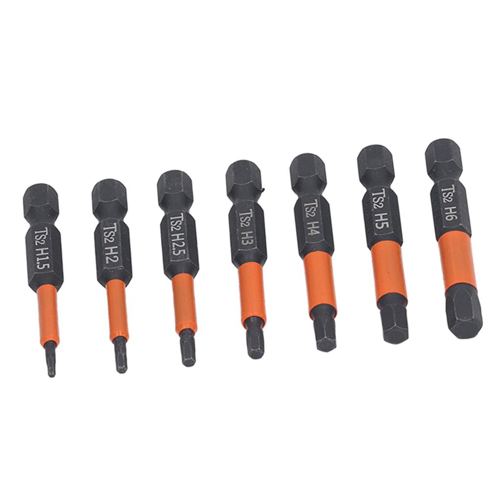 7 Stück Sechskantantrieb Bit Magnetischer Stahl Sechskantnuss Schraubenkraft Einsetzen Bohrer-Bit-Satz