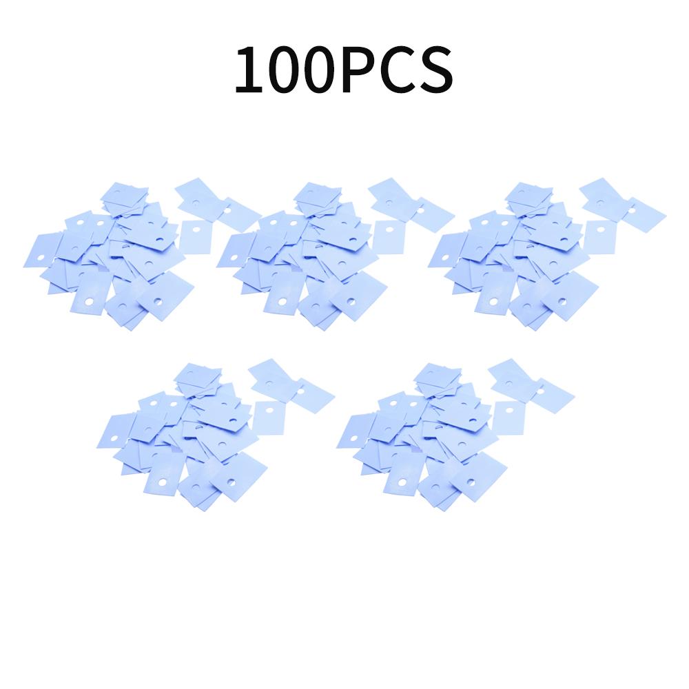 100Pcs TO-220 Transistor Plastic Insulation Washer Particles 100Pcs TO-220 Isolated Silicone Pad Sheet Strip