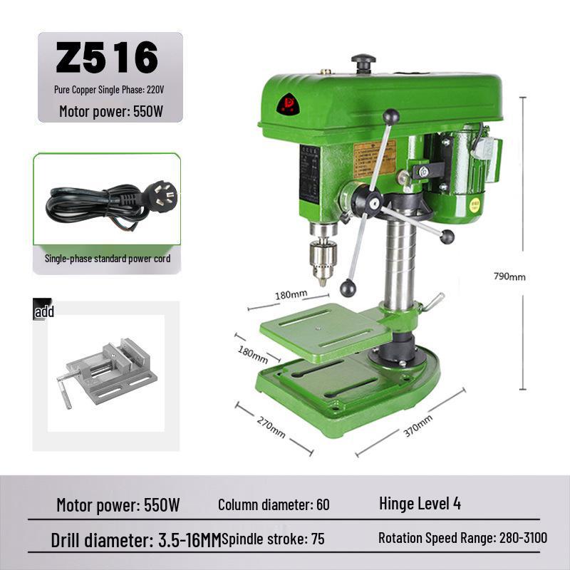 Deke Z516BC 16mm High Power 750W Bench Drill Press & Mill Machine