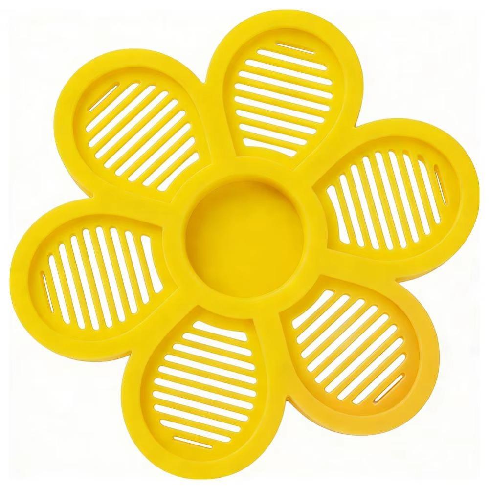 

Anti-Drop Design Floating Bee Island Flower Shaped Floating Garden Feeder Backyard Patio жёлтый
