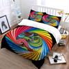 Colorful Abstract Three-Piece Set Soft Comfortable Duvet Cover Bedding Set Included 1*Duvet Cover & 2*Pillowcases, Gift
