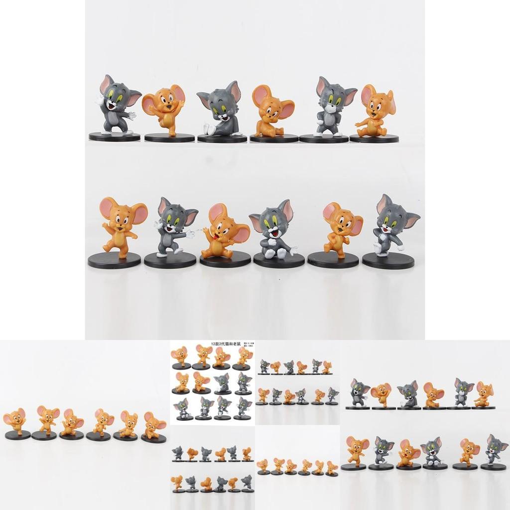 Adorable Tom And Jerry Q Version Collection Pvc Toy Figures Blind Box Decor