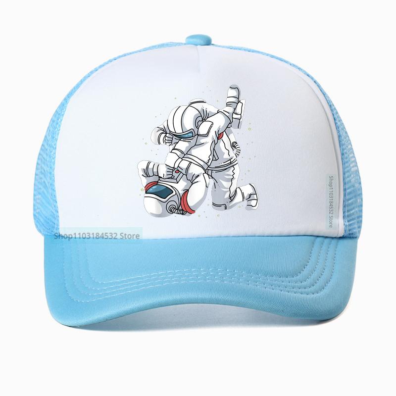 Funny Astronaut Brazilian Jiu Jitsu BJJ MMA Unisex Baseball Cap Adjustable Mesh Breathable Trucker Hat