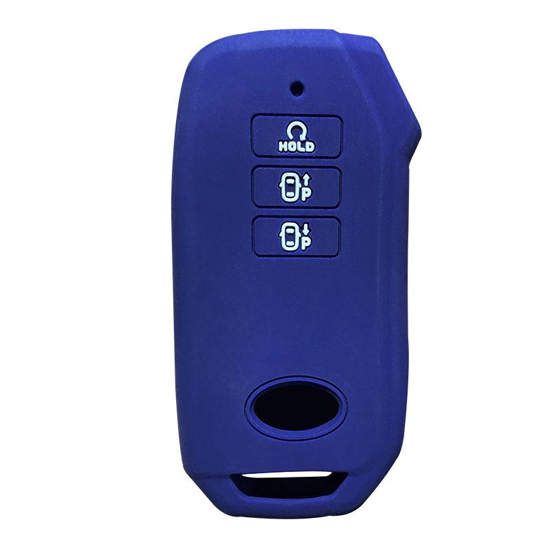 Silicone Car Key Cover Holder Fob For Kia EV6 K5 Carnival Mq4 Seltos Seven-key Dl3 7 Button Remote KeyChain Keyless Key Case