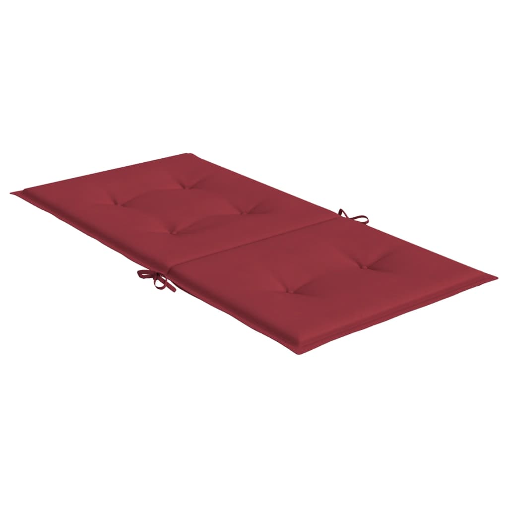 Garden Chair Cushions for Low Back Chairs 4 Pcs Burgundy 100 X 50 X 3 Cm
