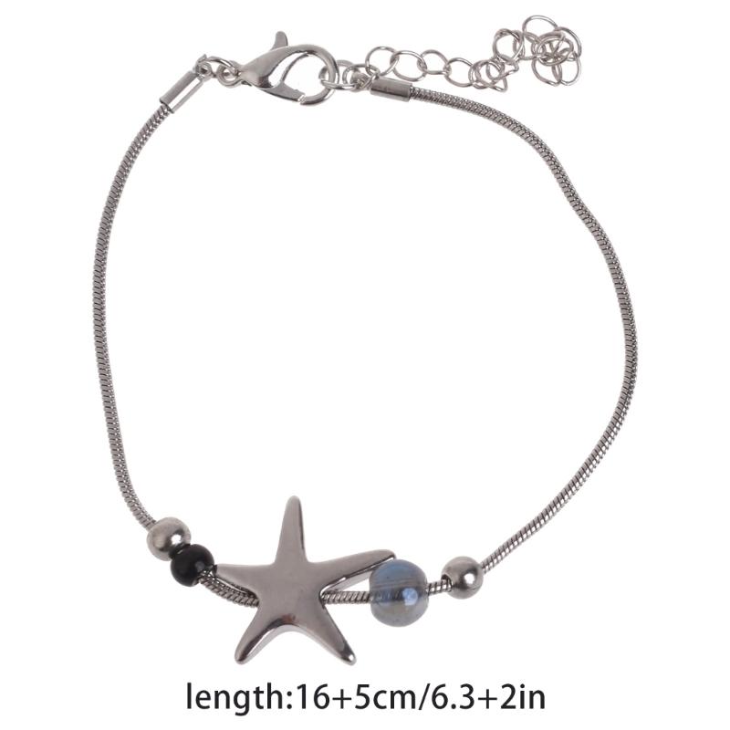 Blue Star Bracelets Simple and Elegant Alloy Star Wristband Minimalist and Chic Star Charm Handchain Fashion Jewelry