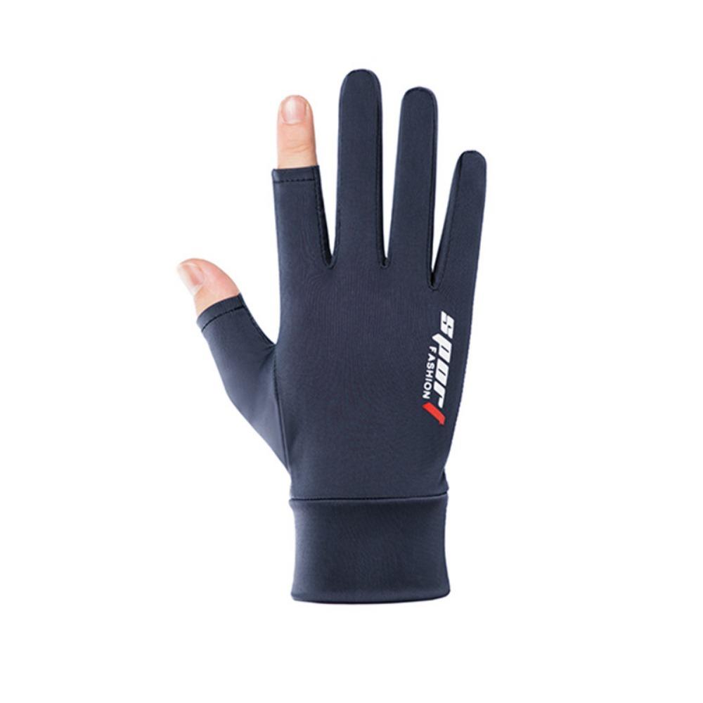 

Ice silk gloves spring and summer sunscreen anti-skid cycling fishing gloves elastic finger touch screen ice cool sports gloves men and women One size