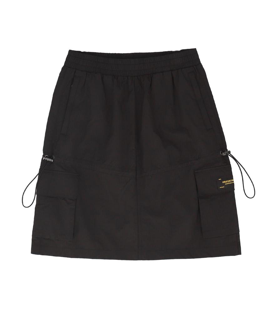 BEENTRILL NEWYORK Midi Cargo Skirt (Black)