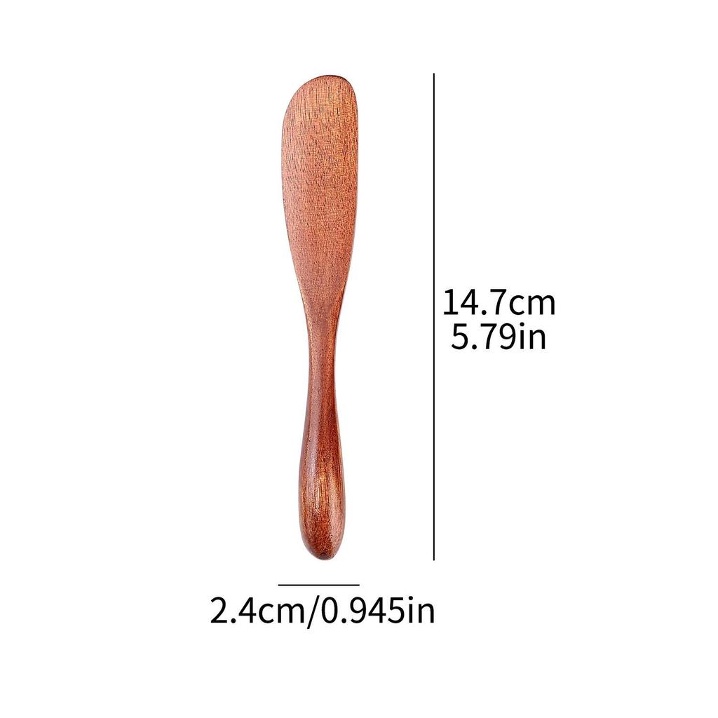 Phoebe Wood Butter Spreader Japanese Style Flat Thin Blade for Jam Cheese Toast Smooth Polished Handle Kitchen Gift Rustic 1
