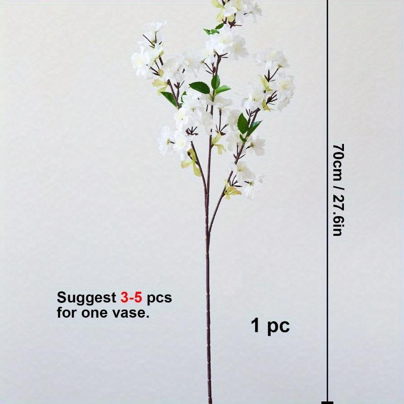 Artificial Cherry Blossom Branches Pink Faux Cherry Flowers Peach Branches Silk Tall Stems for Home Living Room Dining Table Decoration