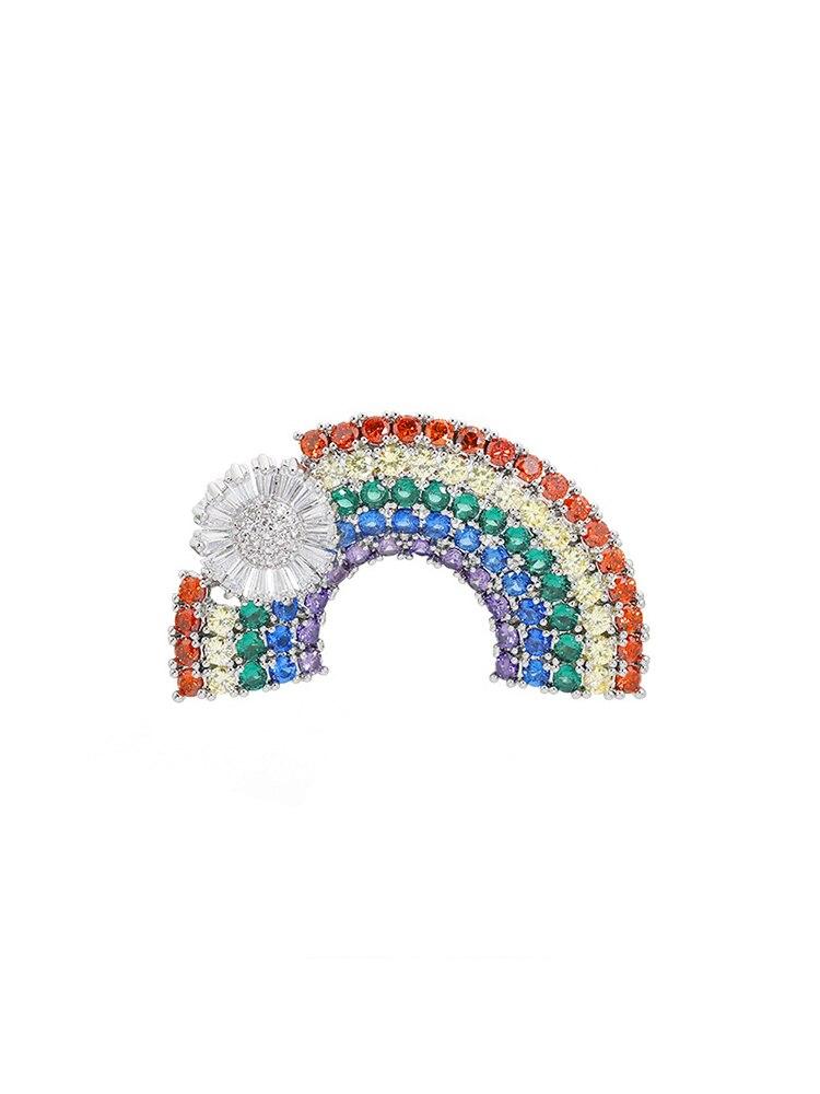 Blucome Søte Anime Regnbue Brosjer for Kvinner Menn Draktslag Hijiab Pins