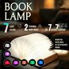 Modern Wooden Foldable Book Lamp With Handcrafted Design For Bedroom Nightlight And Gift