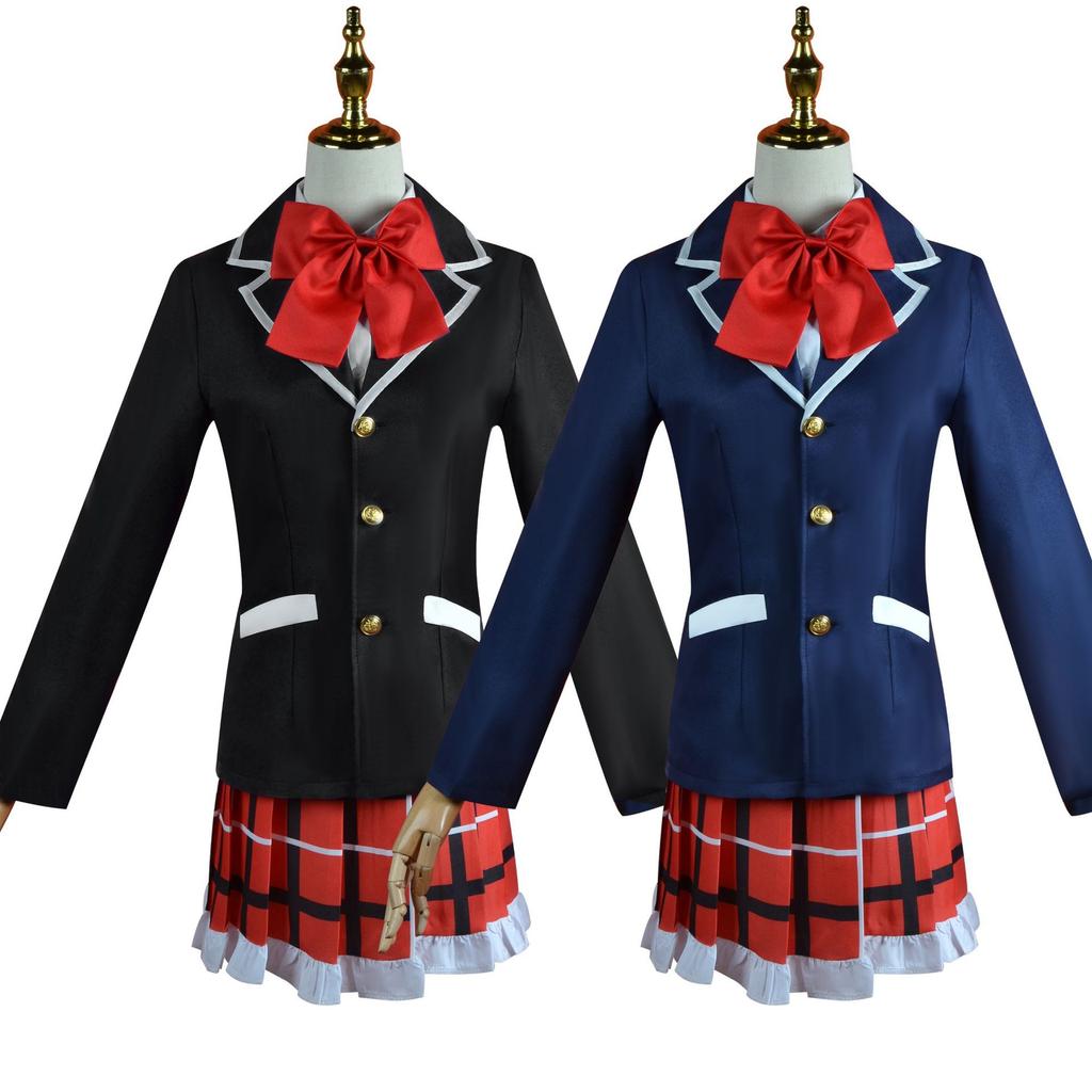 Anime Love Chunibyo Other Delusions Takanashi Rikka Dekomori Sanae Cosplay Costume Adult Woman Wig Skirts Halloween Uniform Suit