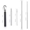 Hot Sale Reusable Metal Retractable Drink Straw Portable Collapsible Telescopic Stainless Steel Straws