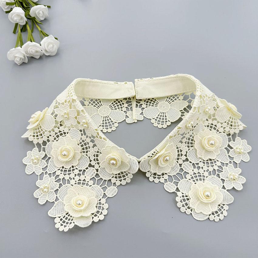 

Конфетный цвет кружевной ложный воротник рубашки женский белый лацкан фальшивые воротники женский бисер съемный отстегивающийся воротник вырез фо коль