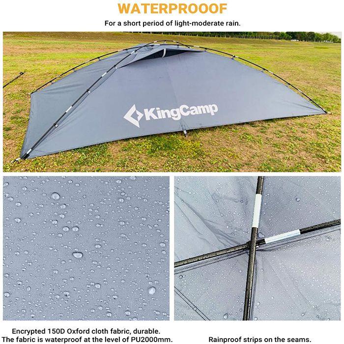 Tenda da campeggio per auto KING CAMP con bussola - Grigio