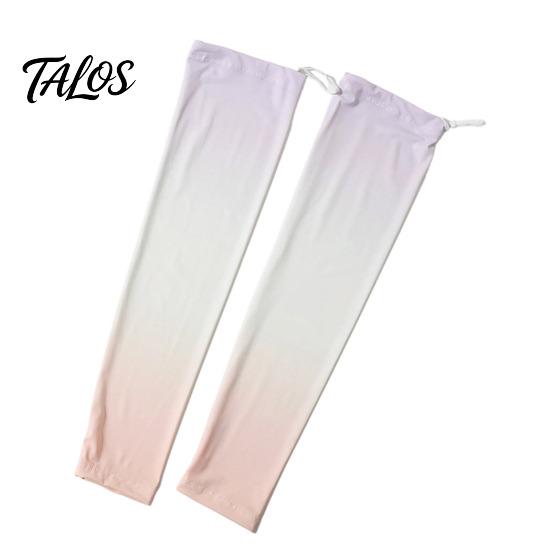 Cycling Sun Protection Sleeves Drawstring for Women, UPF50+ Anti-Slip Adjustable Arm Sleeves, Gradient Cooling Outdoor Sports Ice Silk Sleeve,
