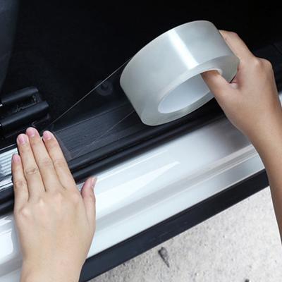 3m anti risco transparente nano fita porta do carro adesivos tronco pára-choques adesivo portas borda proteger tira anti-colisão