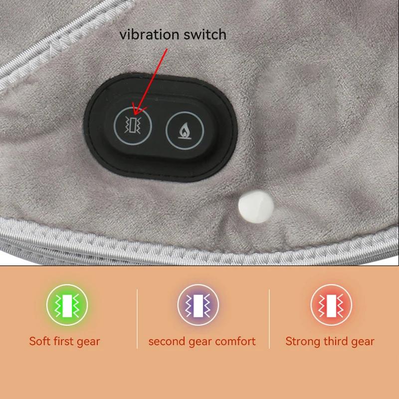 USB Electric Shoulder Heating Pad Neck Massager Vibration Massage Cervical Shawl Warmer Pain Relief Relaxation Tool Heated Scarf