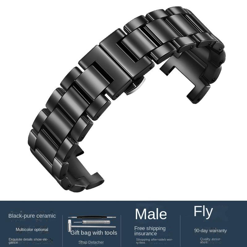 

Високоякісний керамічний ремінець для годинників GC Guess Rossini MK 20*11мм 18*10мм 16*8мм Чоловічий Жіночий Ремінець Аксесуари для годинників 20-12mm чорний