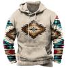 Vintage 3D Print Men's Hoodies Indian Style Pullover Oversized Casual Sweatshirt Tops Male Daily Streetwear Y2k Clothing For Men