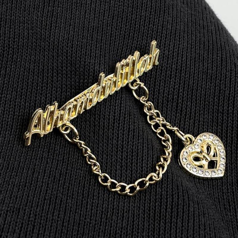 Rhinestone Brooch Jewelry Accessories Hijab Tassel Lapel Pin Suit Shirt Collar Badge Corsage Brooches