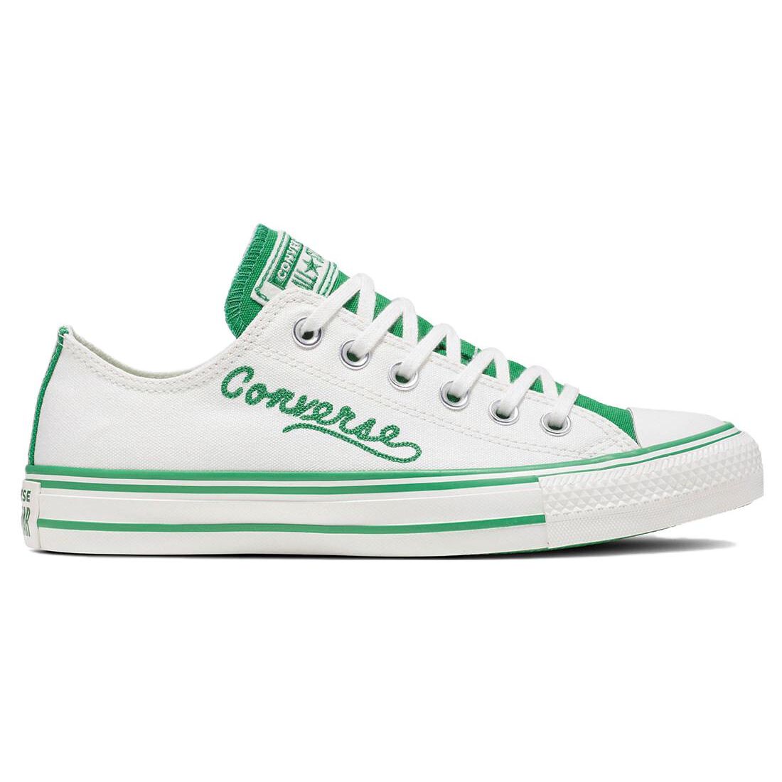 Converse Chuck Taylor All Star Low Retro Varsity женские кеды белые винтажно-белые — фото 2