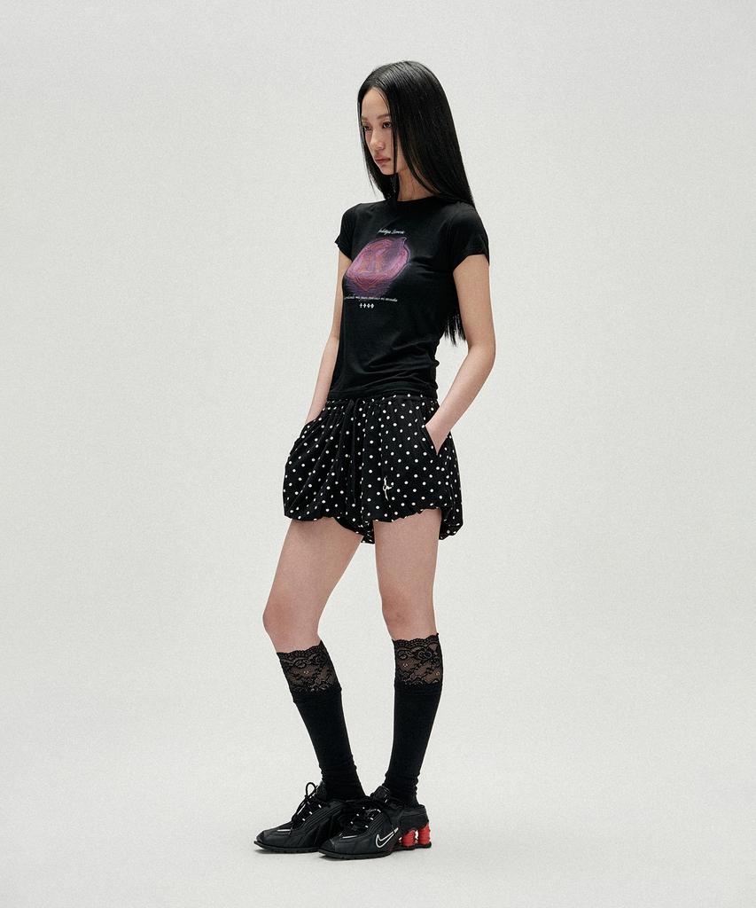 NOT4NERD W Polka Dot Balloon Shorts - Black