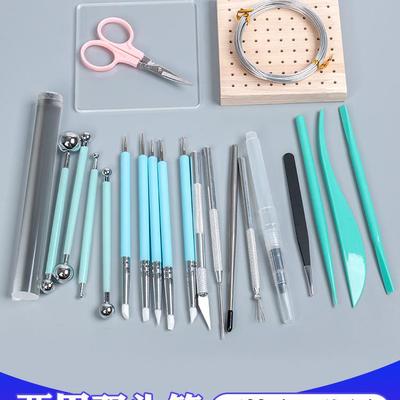 Silicone Double-Ended Dotting and Pressing Pen for Polymer Clay Sculpting