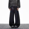 Women's American Retro Pink Graffiti Wide-Leg Jeans