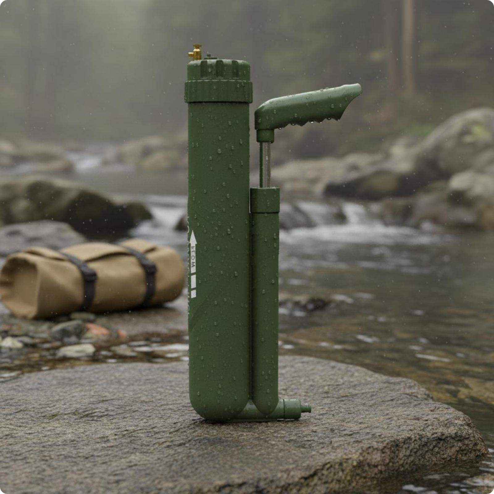 Hand Pump Water Purifier Cylindrical Manual