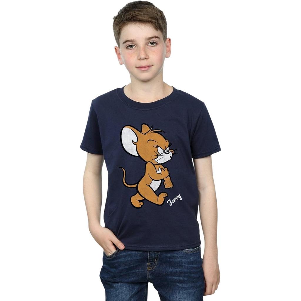 Tom And Jerry Boys Angry Mouse Cotton T-Shirt