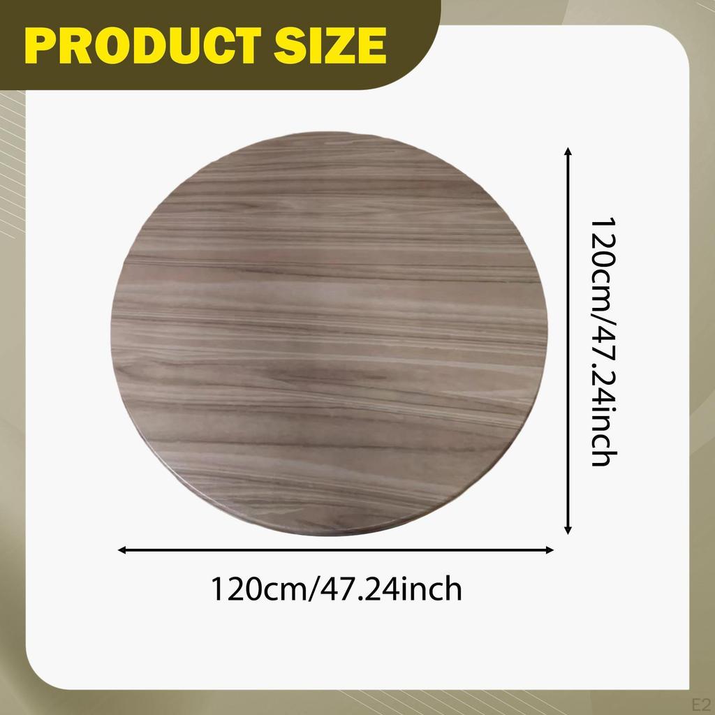 Round Tablecloth Table Cover Decorative Oilproof Wipe Clean Elegant with Elastic Band