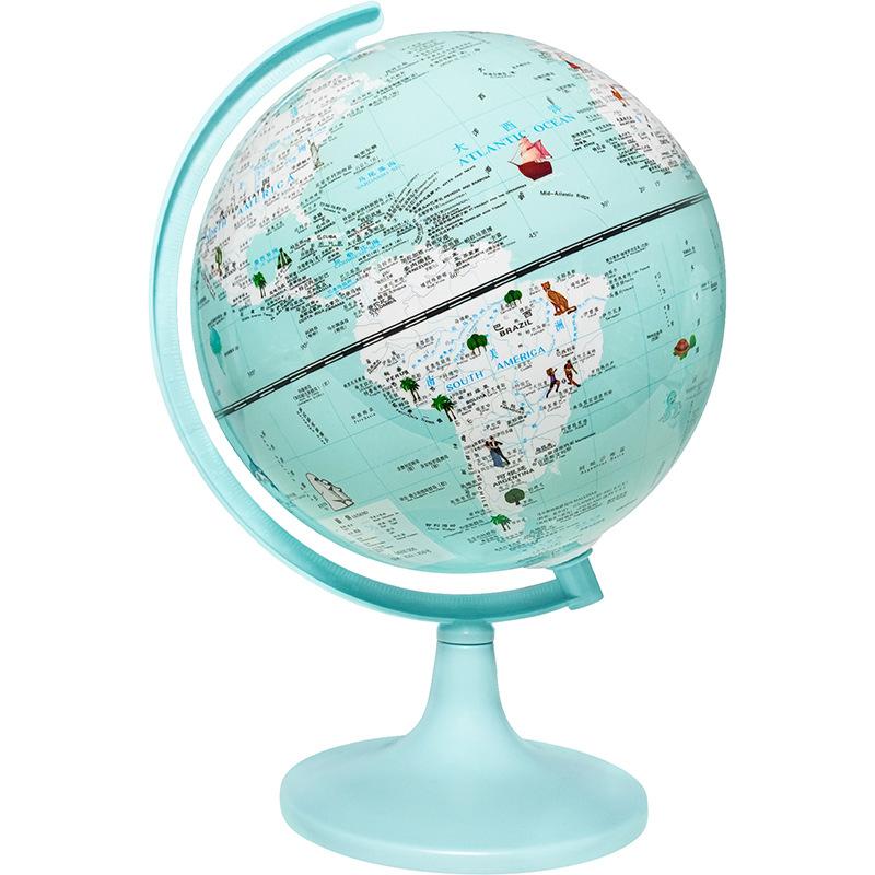 Constellation Illuminated 8 Inch Spanish PVC Rotating Education World Map Globe Light Lamp Decor Children Teaching Earth Globe синий
