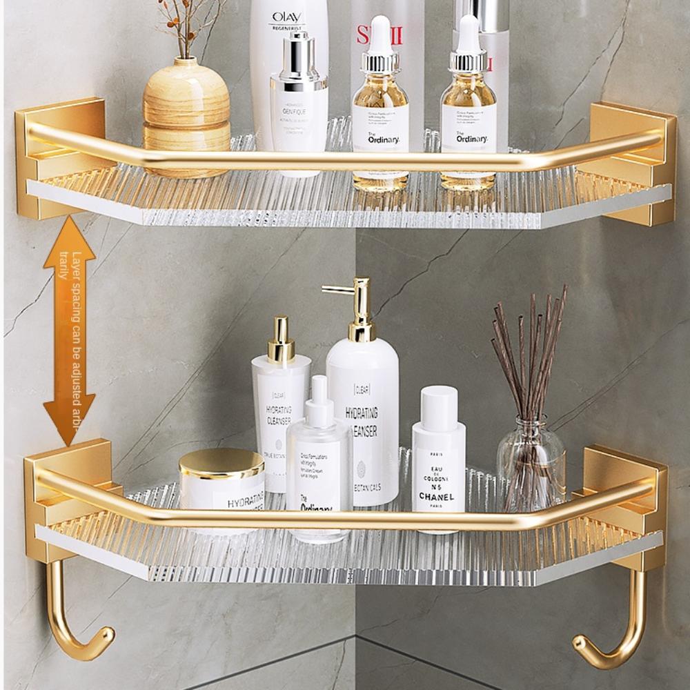 Practical Bathroom Shelves Wall-mounted Triangle Storage Rack Shampoo Storage Rack  Household