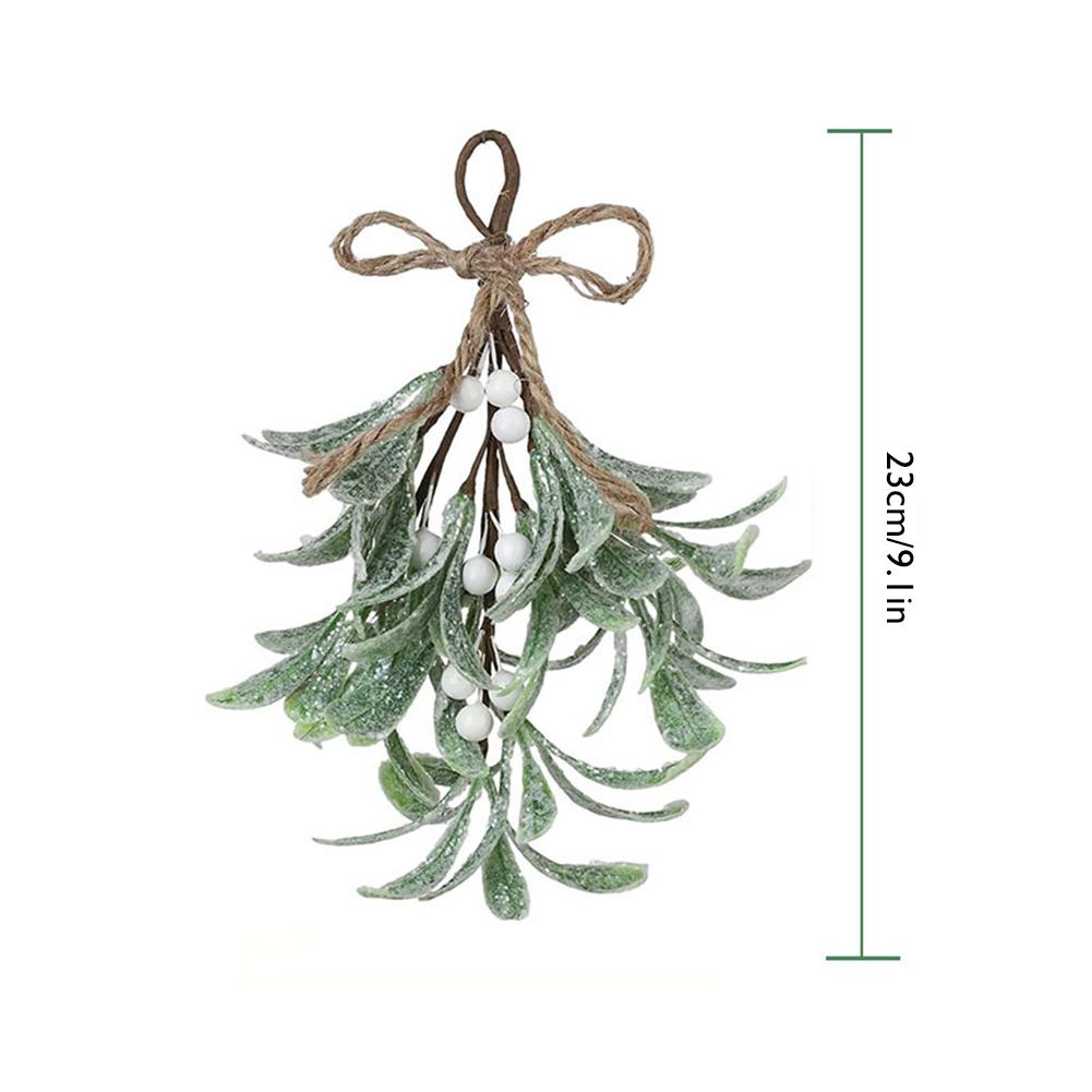 Christmas Artificial Mistletoe Bouquet Hanging Nordic Style Decorative Fake Vine Botanical Themed Christmas Holiday Fireplace Door Decor