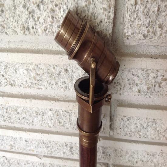 Cane Francis Drake Brass Telescope Handmade Hardwood Walking Stick 3 Piece Steampunk  Renaissance Medieval
