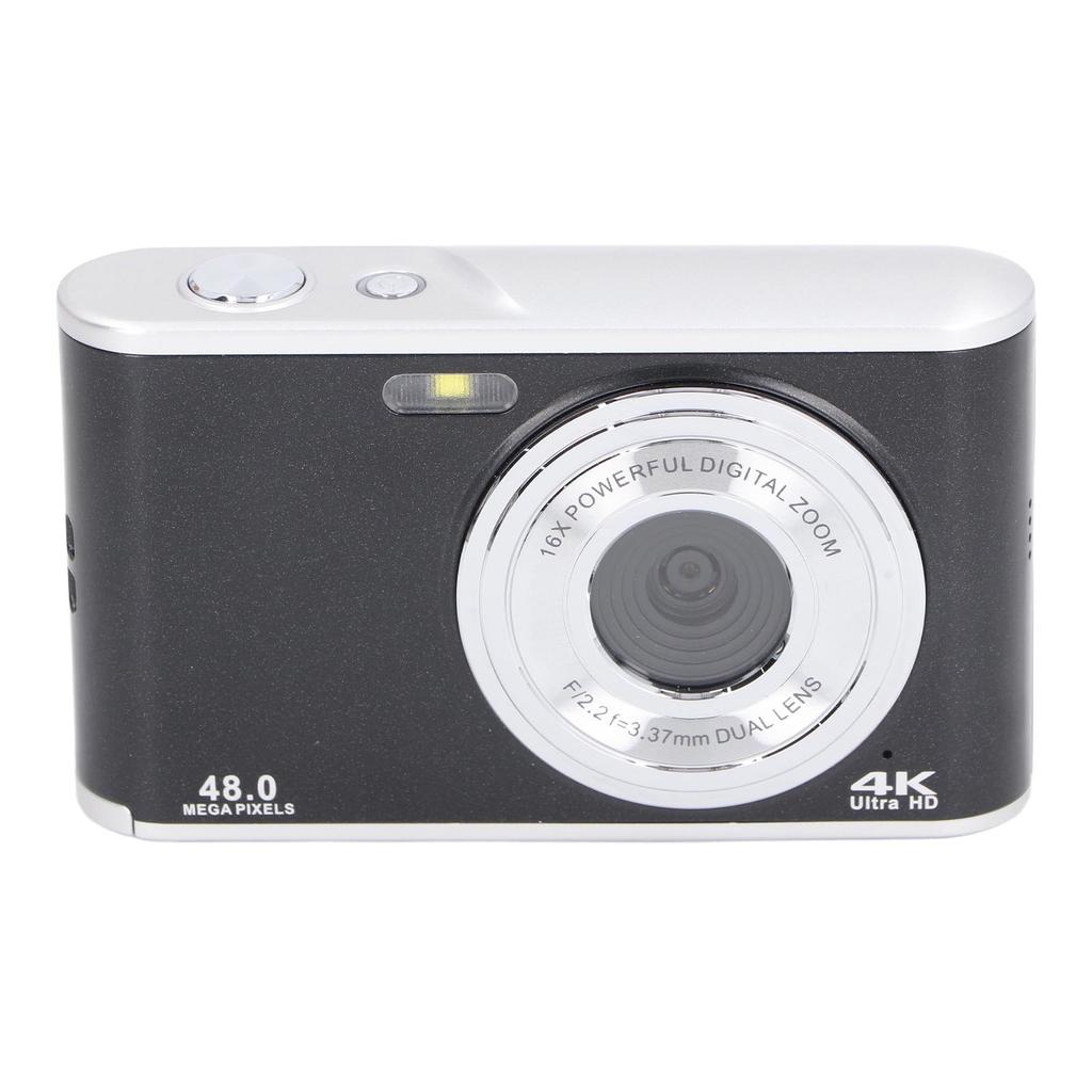 Pocket Camera 48MP 4K Ultra HD Dual Lens 16x Zoom Autofocus Anti Shake 2.4 Inch IPS Display Screen Compact Digital