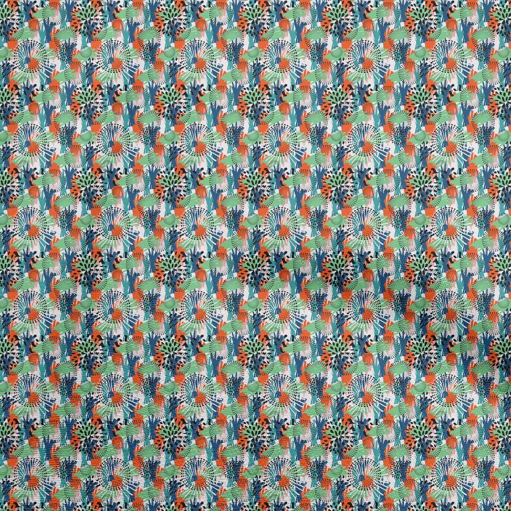 oneOone Cotton Flex Brown Fabric Abstract Fabric For Sewing Printed Craft Fabric By The Yard 40 Inch
